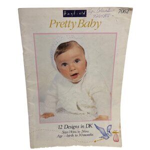 Knitting Pattern Booklet Hayfield Pretty Baby 7062 12 Designs DK Yarn 0 To 30 Mo